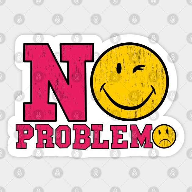 No Problemo Funny Face Sticker by Motivation sayings 